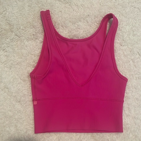 Lululemon power pivot ribbed tank top sonic pink - Picture 6 of 12